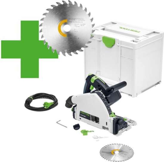 Afbeeldingen van Festool invalcirkelzaagmachine TS 55F-Plus - 1200 Watt - inclusief cirkelzaagblad in Systainer