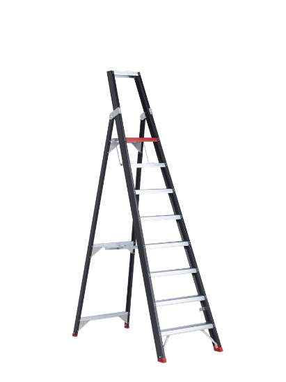 Afbeeldingen van Altrex Industrietrap Taurus - 1x8 treden - aluminium gecoat 