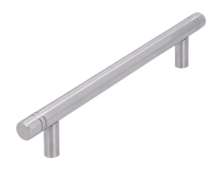 Afbeeldingen van Siro Meubelgreep metaal - boorafstand 128mm/L 166mm/H 26mm/B 10mm - RVS 