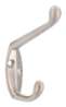 Afbeeldingen van Siro Kapstokhaak metaal - boorafstand 11mm/L 87mm/H 56mm/B 18mm nikkel mat 