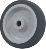Afbeeldingen van Kelfort Wiel - Ø100mm (55kg) - Pvc met Glijlager en grijs rubber loopvlak 