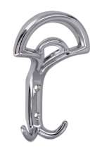 Afbeeldingen van Siro Kapstokhaak metaal - boorafstand 32mm/L 145mm/H 52mm/B 95mm - chroom glanzend 