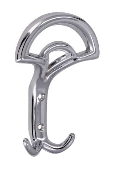 Afbeeldingen van Siro Kapstokhaak metaal - boorafstand 32mm/L 145mm/H 52mm/B 95mm - chroom glanzend 