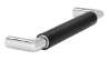 Afbeeldingen van Siro Meubelgreep metaal - boorafstand 128mm/L 140mm/H 37mm/B 16mm mat zwart/chroom 