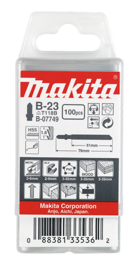 Afbeeldingen van Makita Decoupeerzgb Uni 51Mm T118B B-07749
