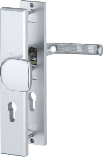 Afbeeldingen van Hoppe Inbraakwerend-wisselgarnituur aluminium London 61G/2235/2214/113 - Deurdikte 50-60mm PC 72 - F1