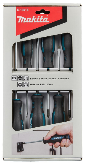 Afbeeldingen van Makita Schrdraaierset 6-dlg B PH/SL E-13518