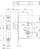 Afbeeldingen van Lips loop slot 2084/1 doorn 50mm gelakt
