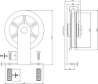 Afbeeldingen van INTERSTEEL Set van 2 hangrollen Wheel Top 170 mm mat zwart 4501