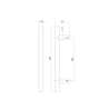 Afbeeldingen van INTERSTEEL Deurgrepen per paar T-vorm 500x80x30 HoH 300 rvs 4327