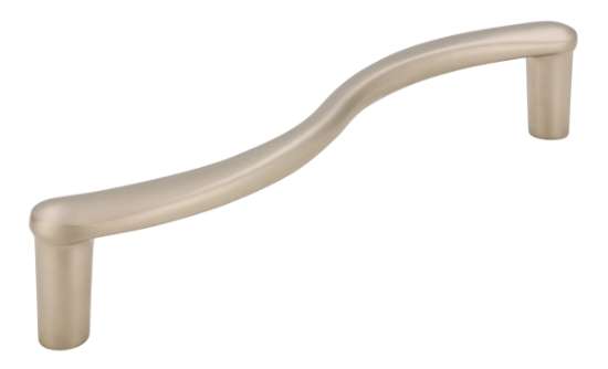 Afbeeldingen van Siro Meubelgreep metaal - boorafstand 128mm/L 141mm/H 26mm/B 25mm nikkel mat 