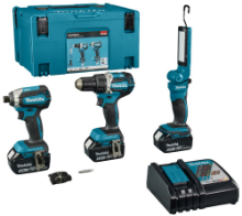Afbeeldingen van Makita combiset 2 machines+lamp DLX3090TJ 18V