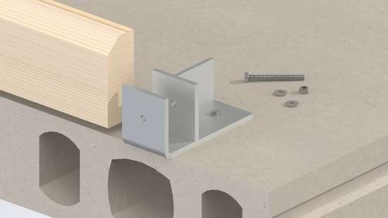 Afbeeldingen van GB Gelast F-anker met schot 120x240 100x10 Thermisch Verzinkt