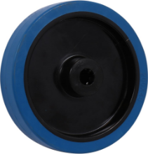 Afbeeldingen van Kelfort Wiel - Ø200mm (400kg) - Blauw Pvc met Rollager En kunststof Velg 