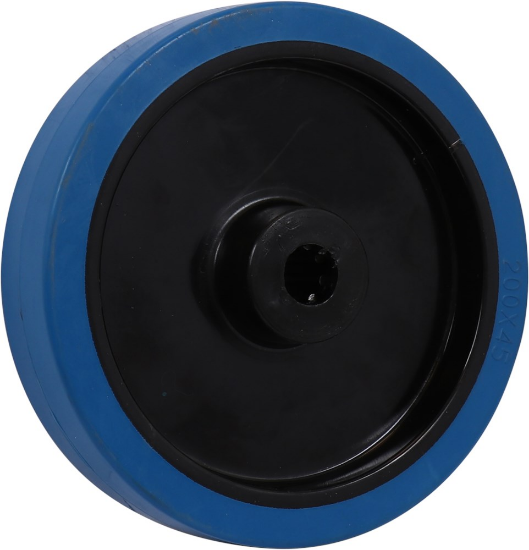 Afbeeldingen van Kelfort Wiel - Ø200mm (400kg) - Blauw Pvc met Rollager En kunststof Velg 