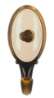Afbeeldingen van Siro Kapstokhaak metaal - boorafstand 24mm/L 77mm/H 29mm/B 34mm antiek messing/ beige 