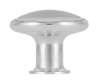 Afbeeldingen van Siro Meubelknop kunststof - L 34mm/H 27mm/B 34mm - chroom glanzend/aluminium 