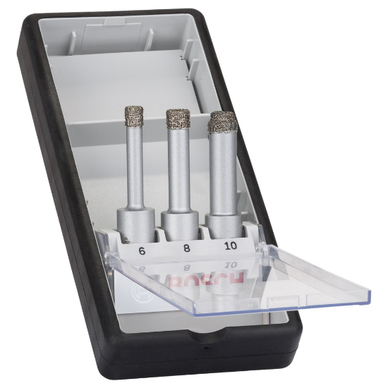 Afbeeldingen van Bosch 3-delige Robust Line set diamantboren voor droog boren Easy Dry Best for Ceramic
