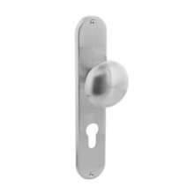 Afbeeldingen van INTERSTEEL Knop Paddenstoel op schild sleutelgat 72 mm rvs geborsteld 2695