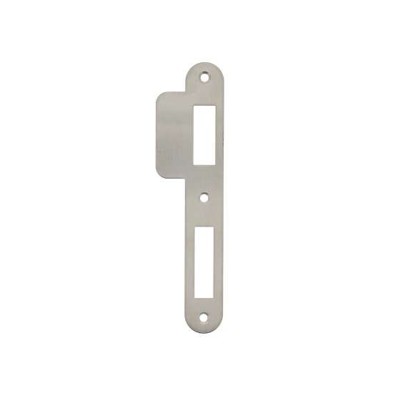 Afbeeldingen van INTERSTEEL Sluitplaat 175x25/44x1,5mm tbv dag- en nacht schoot, afgerond met korte lip, rvs DIN rechts 9509