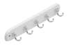 Afbeeldingen van Siro Sleutelhouder metaal - boorafstand 270mm/L 300mm/H 38mm/B 36mm beuken wit/chroom 