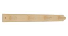 Afbeeldingen van Siro Haaklijst hout - boorafstand 430mm/L 460mm/H 65mm/B 45mm vurenhout 