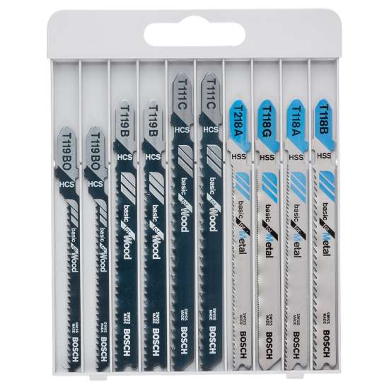 Afbeeldingen van Bosch 10-delige decoupeerzaagbladenset Basic for Metal and Wood