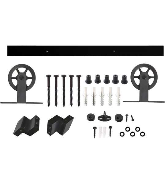 Afbeeldingen van INTERSTEEL Schuifdeursysteem Wheel Top mat zwart 4501