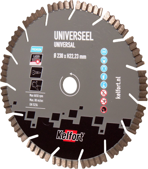 Afbeeldingen van Kelfort Diamantzaagblad Premium - 230x22.23mm - universeel 