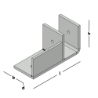 Afbeeldingen van GB Gelast F-anker met schot 120x240 100x10 Thermisch Verzinkt