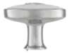 Afbeeldingen van Siro Meubelknop metaal - L 32mm/H 24mm/B 32mm chroom glanzend/wit 