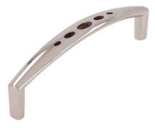 Afbeeldingen van Siro Meubelgreep metaal - boorafstand 96mm/L 102mm/H 27mm/B 12mm - nikkel glanzend 