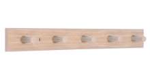 Afbeeldingen van Siro Haaklijst kunststof - boorafstand 240mm/L 400mm/H 48mm/B 50mm Rood beuken/nikkel 