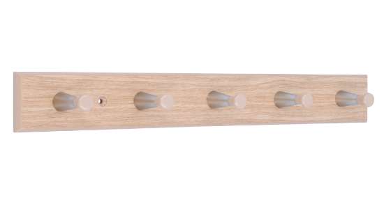 Afbeeldingen van Siro Haaklijst kunststof - boorafstand 240mm/L 400mm/H 48mm/B 50mm Rood beuken/nikkel 
