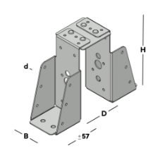 Afbeeldingen van GB Balkdrager GBS DB 50x125 Dikte 1,5 Sendzimir Verzinkt