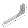 Afbeeldingen van GB F-anker houtmaat 71 mm 240x670 80x10 Elektrolytisch Verzinkt