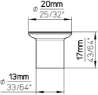 Afbeeldingen van Siro Meubelknop metaal - L 20mm/H 17mm/B 20mm - RVS 