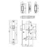 Afbeeldingen van INTERSTEEL Woningbouw magneet cilinder dag- en nachtslot 55mm, voorplaat afgerond zwart, 20x175, doorn 50mm inc 9572