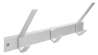Afbeeldingen van Siro Haaklijst metaal - boorafstand 302mm/L 324mm/H 80mm/B 120mm - mat aluminium 
