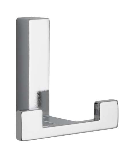 Afbeeldingen van Siro Kapstokhaak metaal - boorafstand 32mm/L 61mm/H 40mm/B 70mm chroom glanzend 