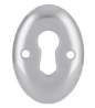 Afbeeldingen van Siro Sierschild metaal - boorafstand 15mm/L 35mm/H 3mm/B 25mm chroom glanzend 