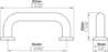 Afbeeldingen van Siro Meubelgreep kunststof - boorafstand 64mm/L 80mm/H 30mm/B 16mm - wit 