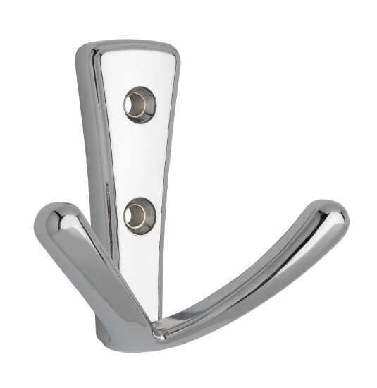 Afbeeldingen van Siro Kapstokhaak metaal - boorafstand 25mm/L 71mm/H 40mm/B 76mm - chroom glanzend 
