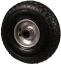 Afbeeldingen van Kelfort Luchtband - Ø260mm (200kg) - met gegalvaniseerde velg en rollager 