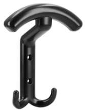 Afbeeldingen van Siro Kapstokhaak metaal - boorafstand 32mm/L 142mm/H 57mm/B 114mm - mat zwart 