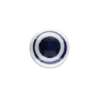 Afbeeldingen van Siro Meubelknop keramisch - L 29mm/H 33mm/B 29mm donker blauw/wit 