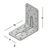 Afbeeldingen van GB Hoekanker met ril 90x90 60x2,5 Zink-Magnesium