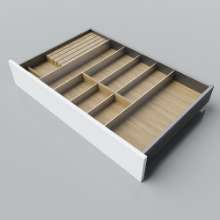 Afbeeldingen van Blum Bestekindeling Legrabox - corpusbreedte 700-900 diepte 500mm - fineer eiken/aluminium OL.EA5080S2BEST