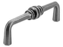 Afbeeldingen van Siro Meubelgreep metaal - boorafstand 96mm/L 104mm/H 32mm/B 15mm antiek ijzer 