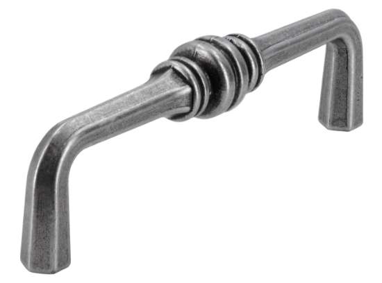 Afbeeldingen van Siro Meubelgreep metaal - boorafstand 96mm/L 104mm/H 32mm/B 15mm antiek ijzer 